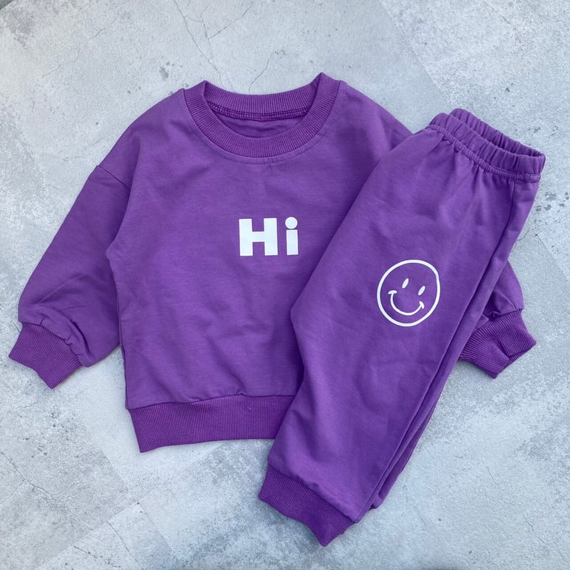 kids】ニコちゃんスウェットセットアップ(2color・2size) | COPINE kids】ニコちゃんスウェットセットアップ(2color・2size) | COPINE