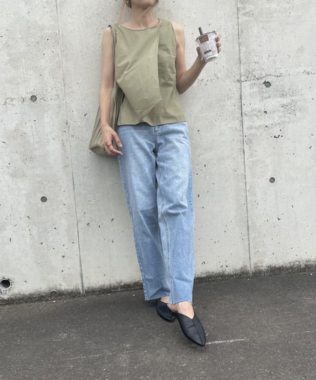 ラップデザインノースリーブ(カーキ)