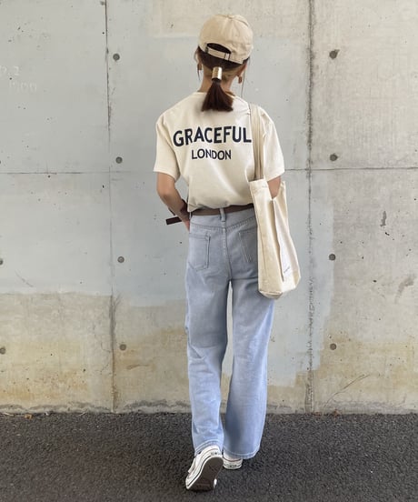 バックプリントtシャツ(ナチュラル)