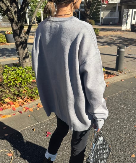 国旗デザインビッグニット(グレー)