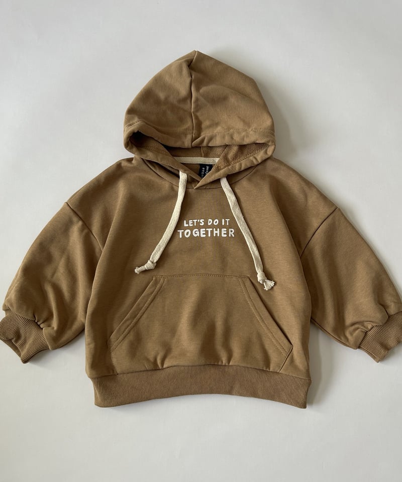 chamama2MSGM ユニセックス パーカー スウェット ベージュXS XEXYMENS XMMHD01J1 ロゴ入り スウェットパーカー (単品)