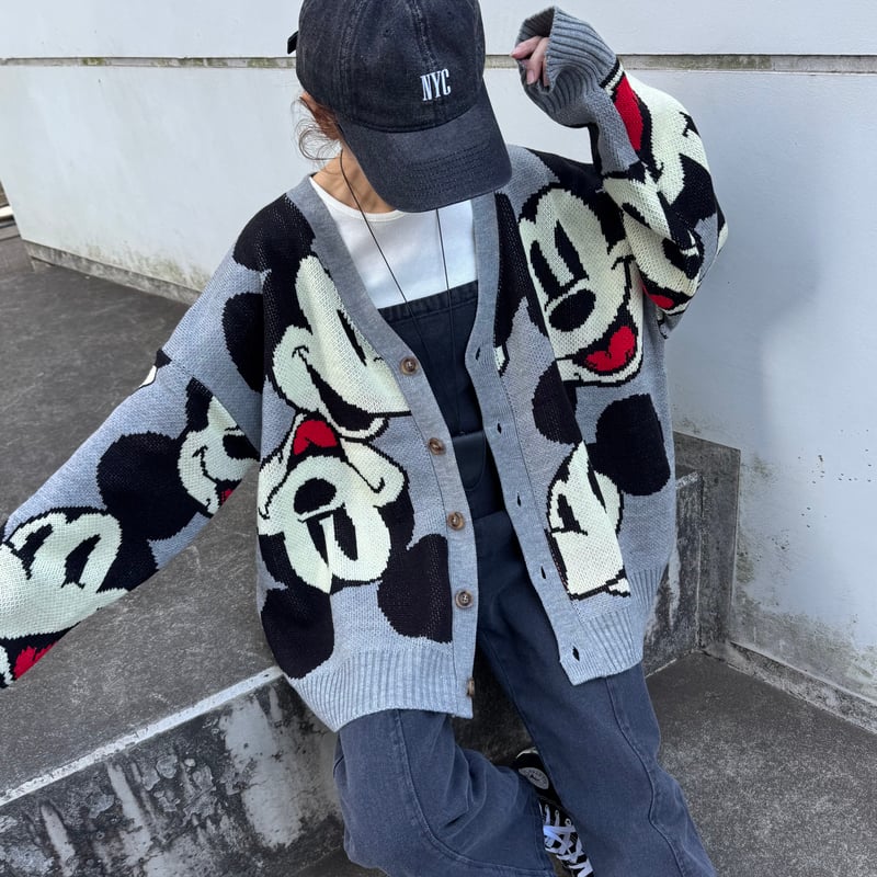 ミッキーマウスニットカーディガン | COPINE