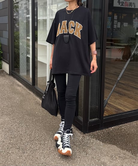 BACKコットンtシャツ(ブラック)