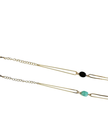 【nemon】Wchain bracelet(Amazonite)