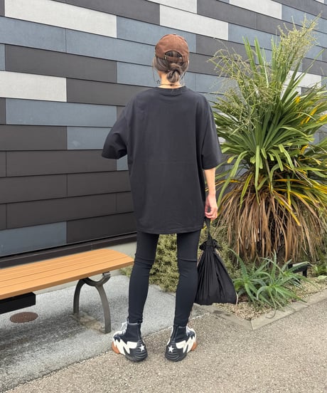 BACKコットンtシャツ(ブラック)