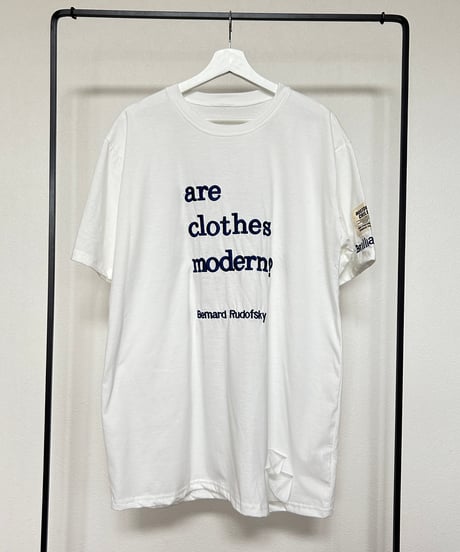 刺繍ロゴダメージビッグTシャツ(ホワイト)