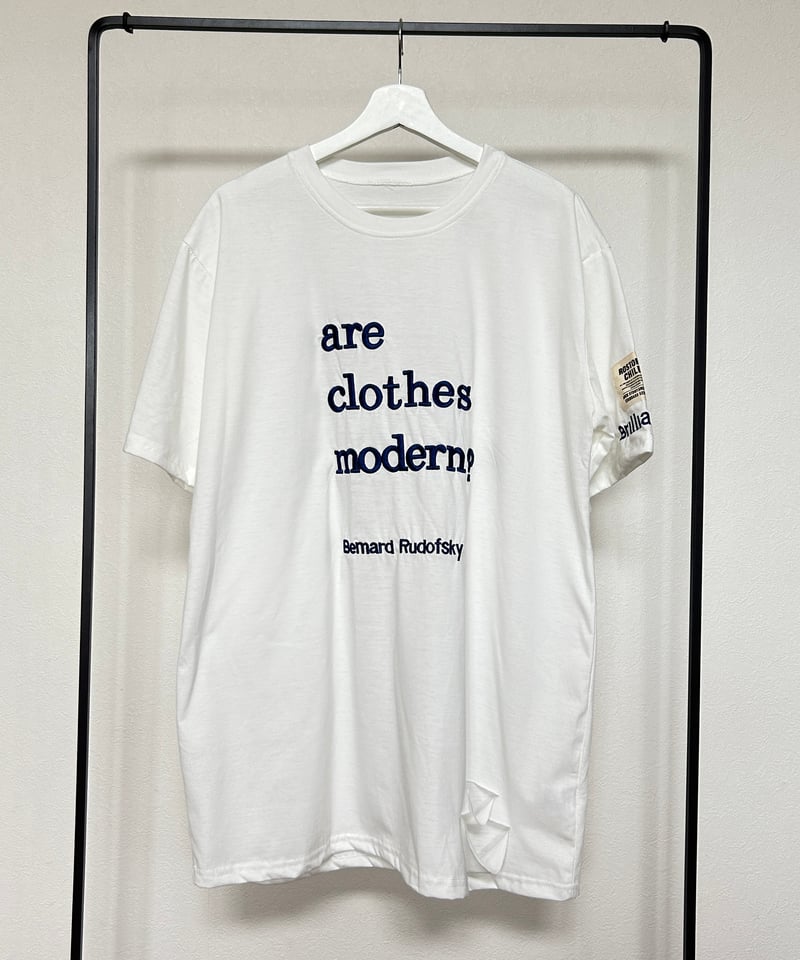 刺繍ロゴダメージビッグTシャツ(ホワイト) | COPINE