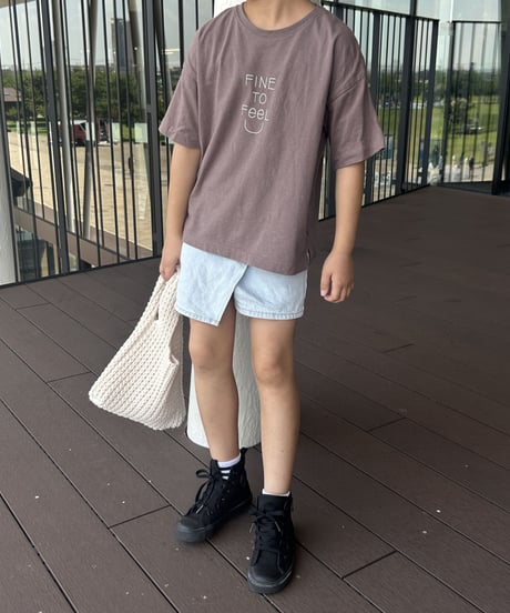 【kids】フロントプリントモカtシャツ(110〜150)