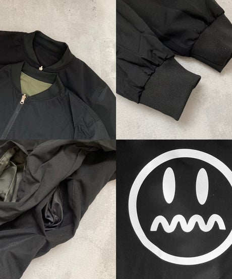 【men's/lady’s】ユニセックス！リバーシブルニコちゃんMA–1(2color/5size)