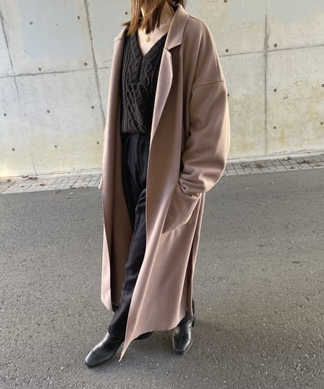 サイドスリットロングチェスターコート