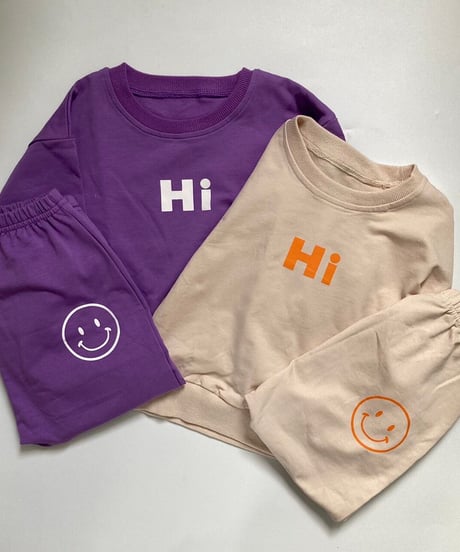 【kids】ニコちゃんスウェットセットアップ(2color・2size)