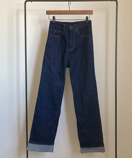 美シルエット！ハイウエストロールアップデニム(3size)