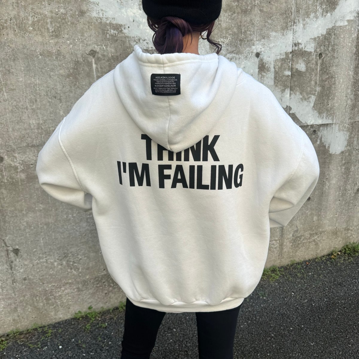 SAINT LAURENT フロントプリント パーカー ホワイト - トップス