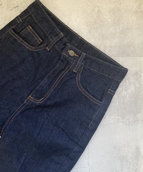 美シルエット！ハイウエストロールアップデニム(3size)