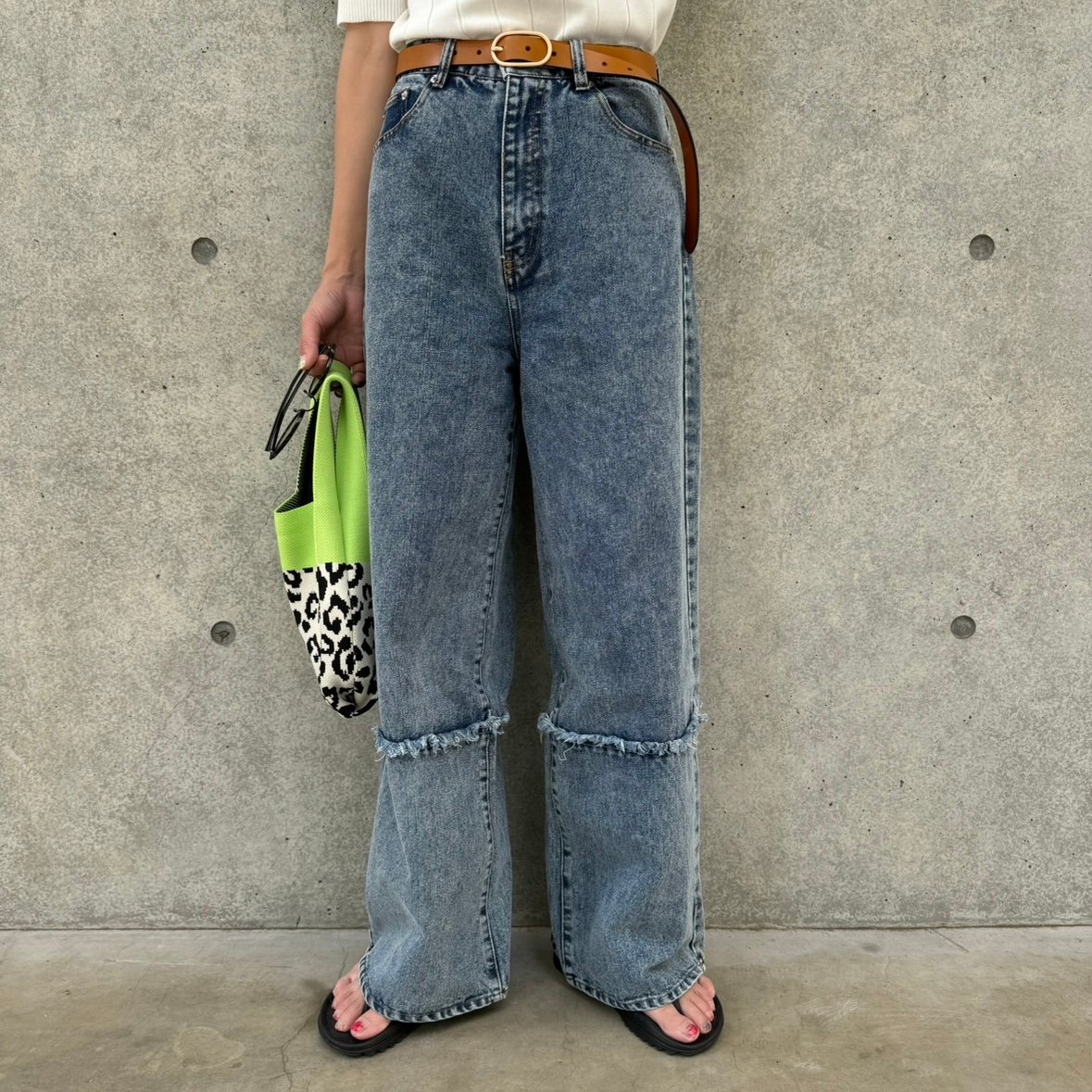 裾切替ワイドデニムパンツ(2size) | COPINE 裾切替ワイドデニムパンツ(2size) | COPINE