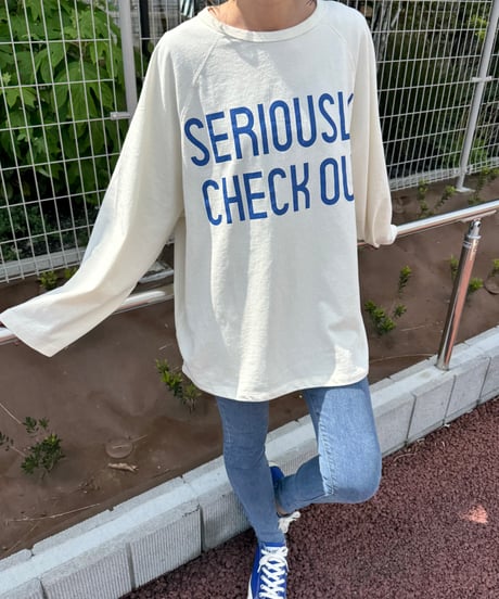 フロント＆バックロゴビッグロンT(アイボリー)