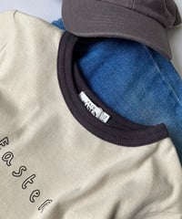 【kids】フロントロゴ配色リンガーtシャツ(110〜150)