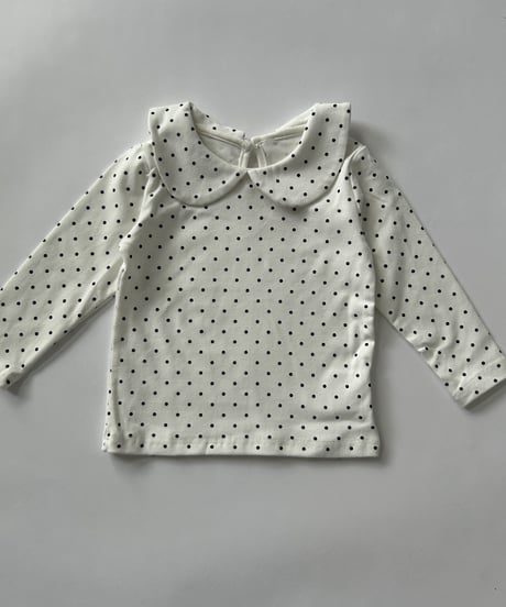 【kids】丸襟シンプル長袖トップス(2color・2size)