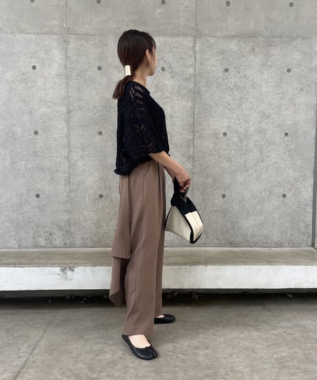 2wayラップストレートロングパンツ