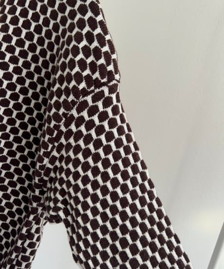 ブロックジャガードニット