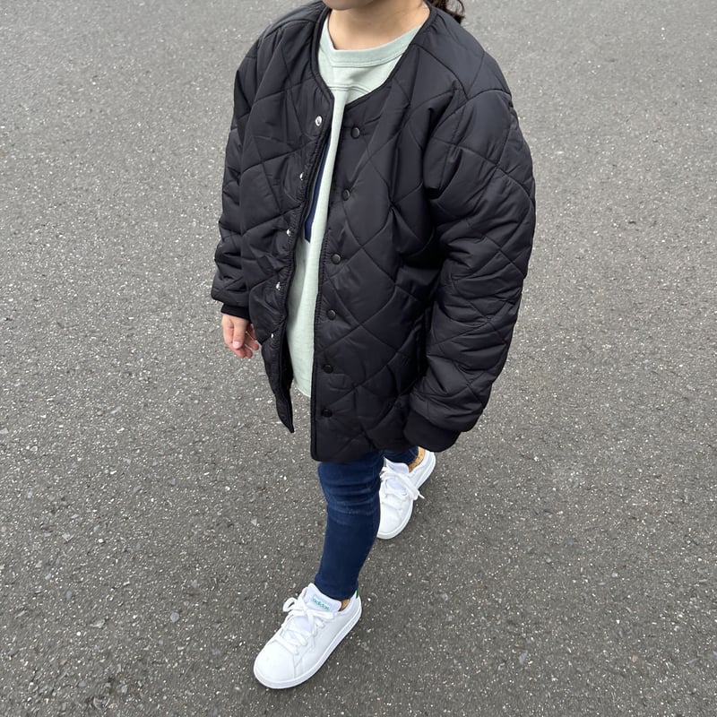 kids】 リバーシブルキルティングボアジャケット（ブラック/5size