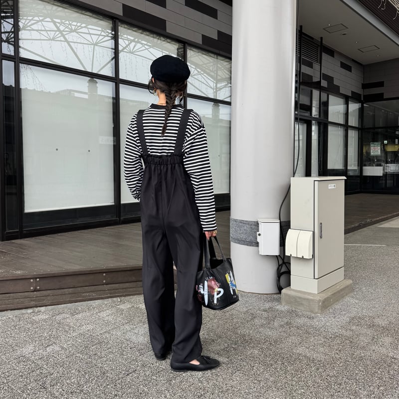 ハイウエストサロペット(ブラック) | COPINE