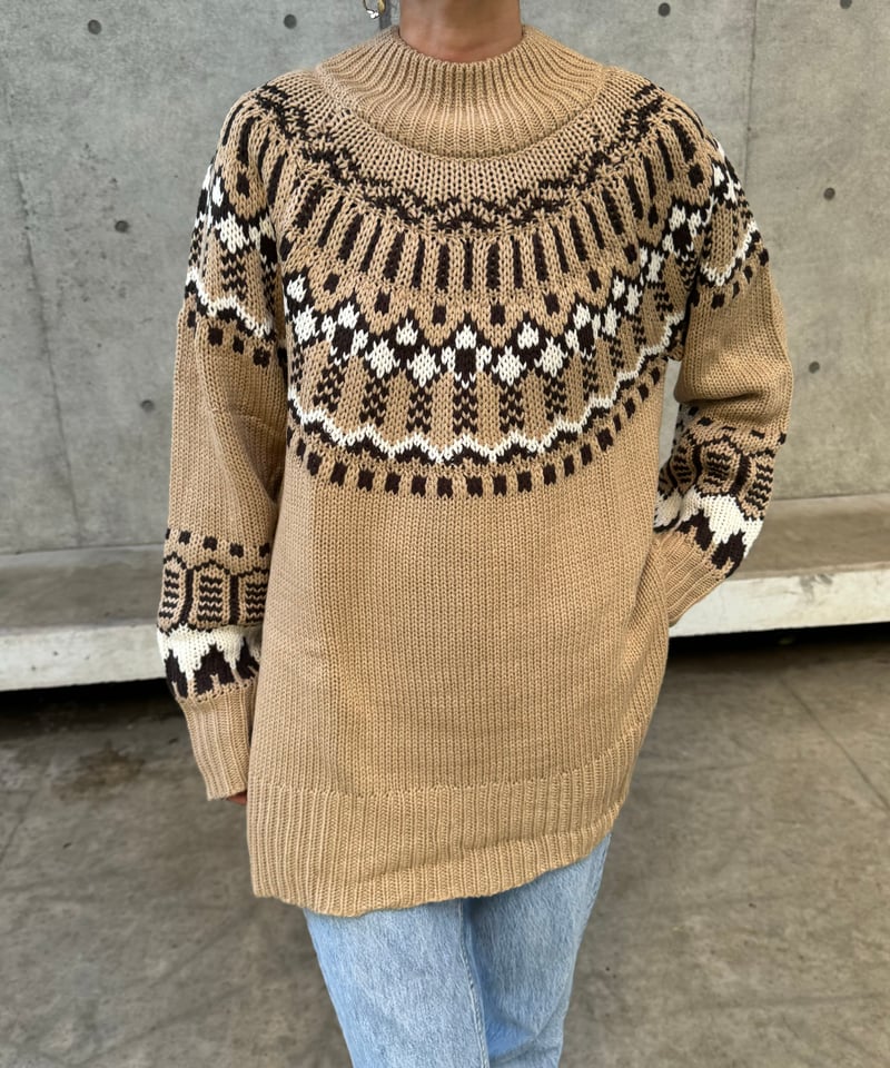 vintage ニット　ノルディック柄　ジャンティーク FREAK'S STORE/ノルディック柄 ジップニット｜Daytona Park(FREAK'S