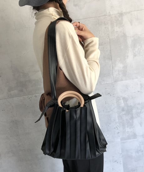 プリーツデザイン2WAY BAG(2color)