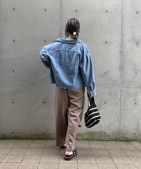 2wayラップストレートロングパンツ