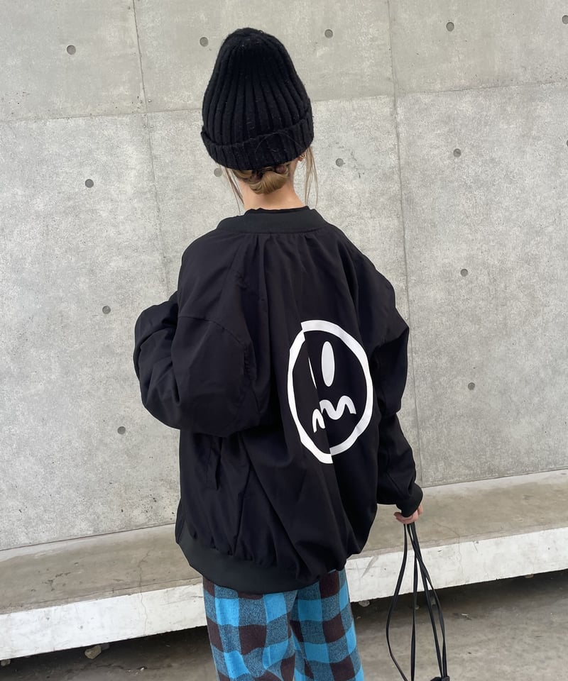 men's/lady's】ユニセックス！リバーシブルニコちゃんMA–1(2color/5si