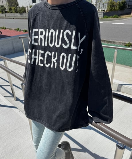 フロント＆バックロゴビッグロンT(チャコール)