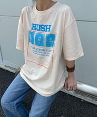 ボックスプリントTシャツ(クリーム)