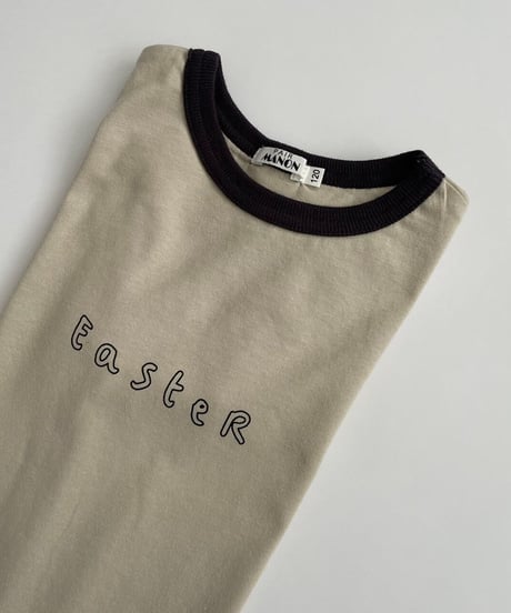 【kids】フロントロゴ配色リンガーtシャツ(110〜150)