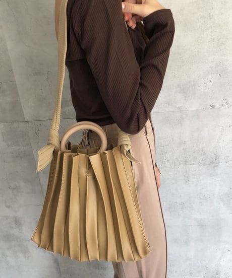 プリーツデザイン2WAY BAG(2color)