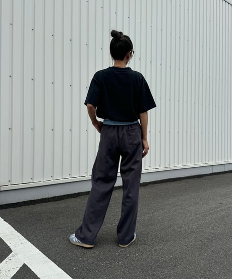 ロゴプリントスウェットパンツ(チャコールグレー)