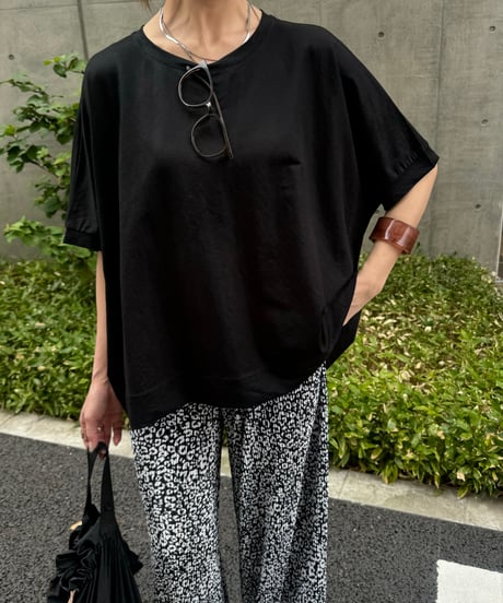 接触冷感バックロングTシャツ(ブラック)