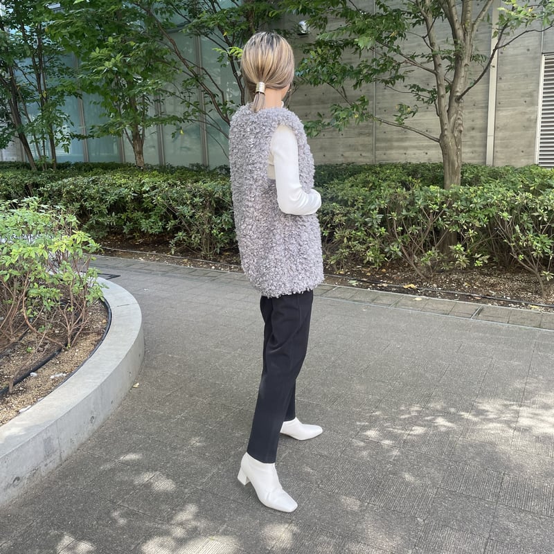 ♡超美品　VERMEIL グレー ファーベスト 楽天市場】フォックスファーベスト レディース 毛皮ベスト ファー