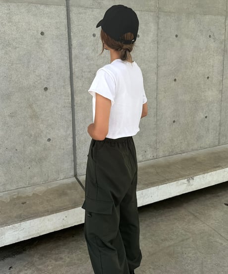 シンプルショート丈Tシャツ(ホワイト)