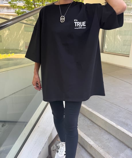 バックプリントビッグtシャツ (ブラック)