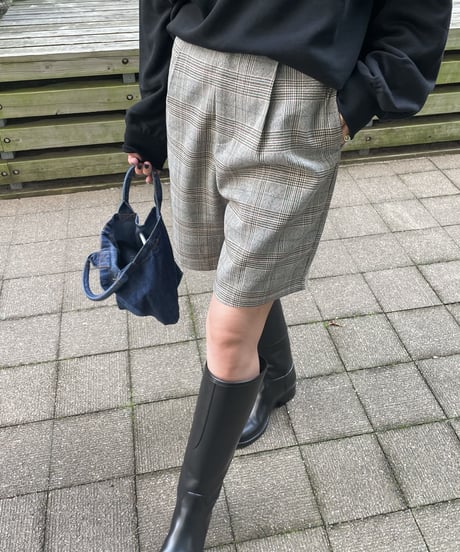 チェック柄ハーフパンツ(2color)