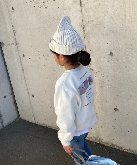 【OUTLET】バックプリントトレーナー(アイボリー130)