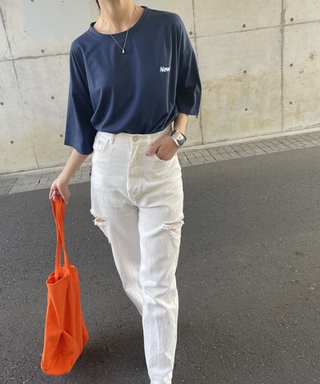 シンプルロゴビッグシルエットTシャツ(ネイビー)