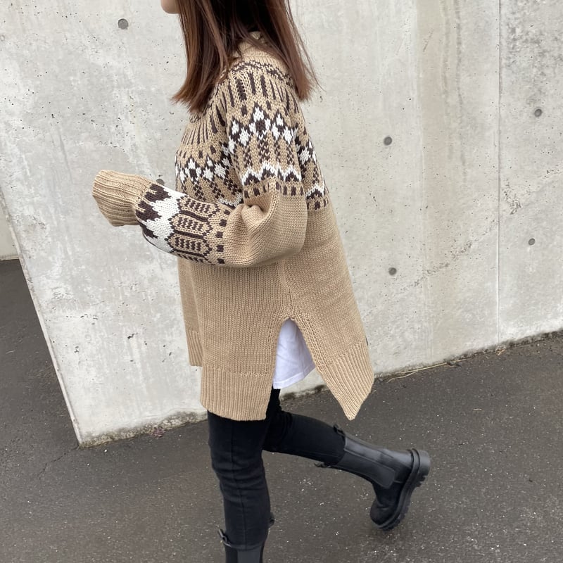 ノルディック柄ニット | COPINE