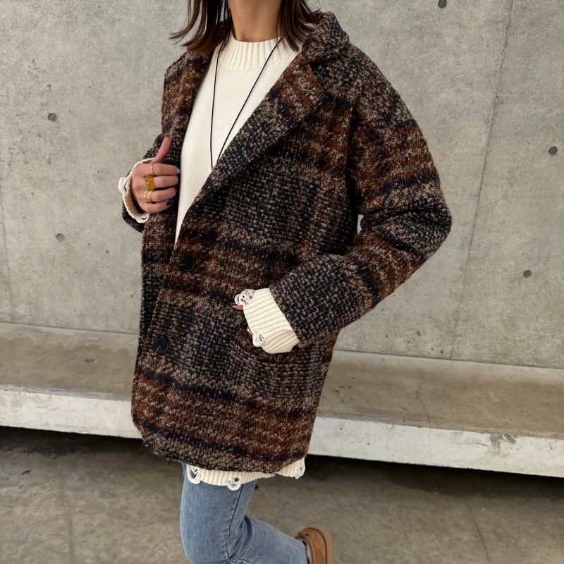 チェック柄ショートコート | COPINE チェック柄ショートコート | COPINE