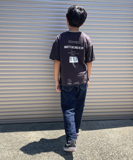 【kids】バック英字&フォトプリントtシャツ(110〜150)