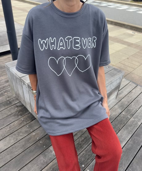手描き風ハートロゴTシャツ(チャコール)