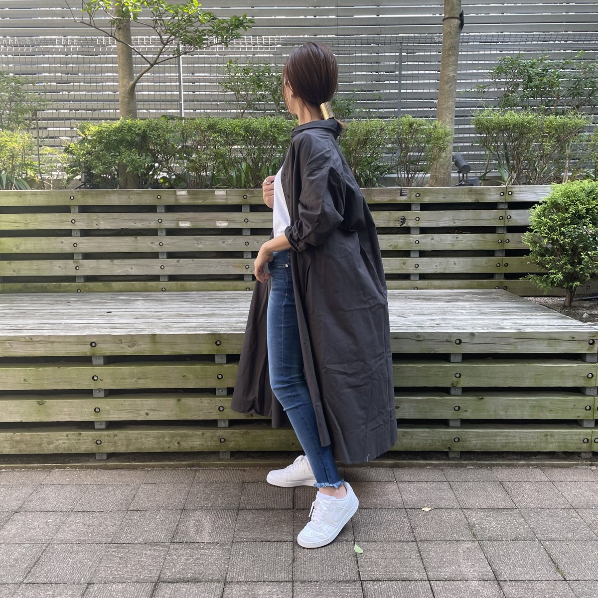 OUTLET】コットンガーゼロングシャツワンピース | COPINE 