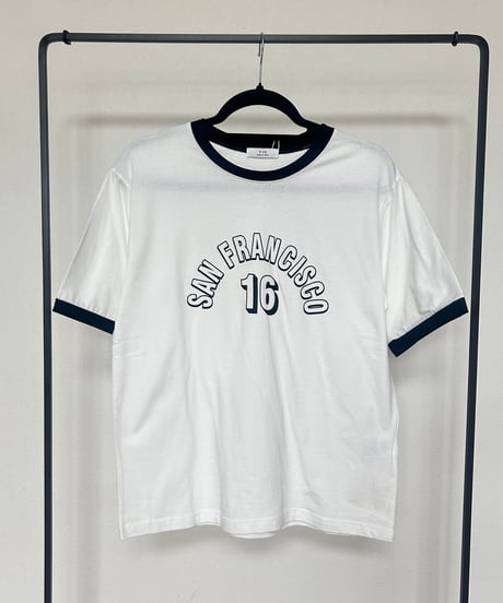 配色プリントTシャツ(ホワイト)