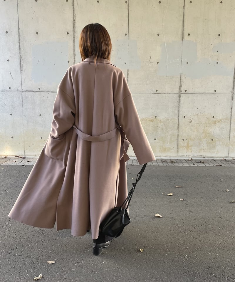 サイドスリットロングチェスターコート | COPINE