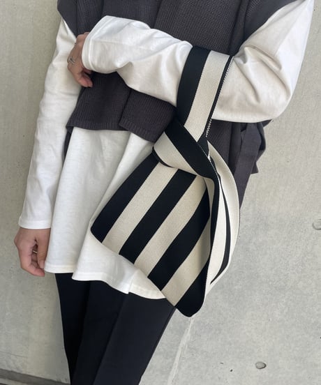 ストライプミニバッグ(2color)